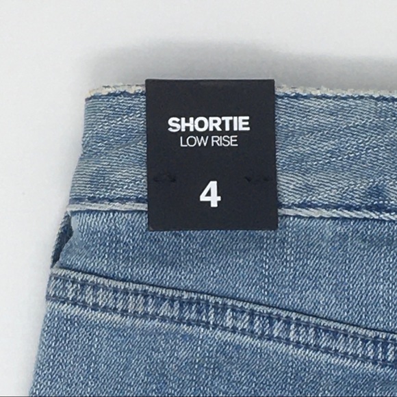 EXPRESS Distressed Fray Hem Denim Jean Shorts Rose Size 4 - Picture 8 of 11